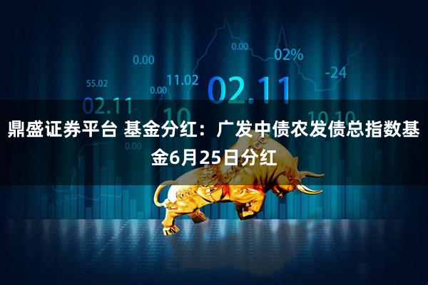 鼎盛证券平台 基金分红：广发中债农发债总指数基金6月25日分红
